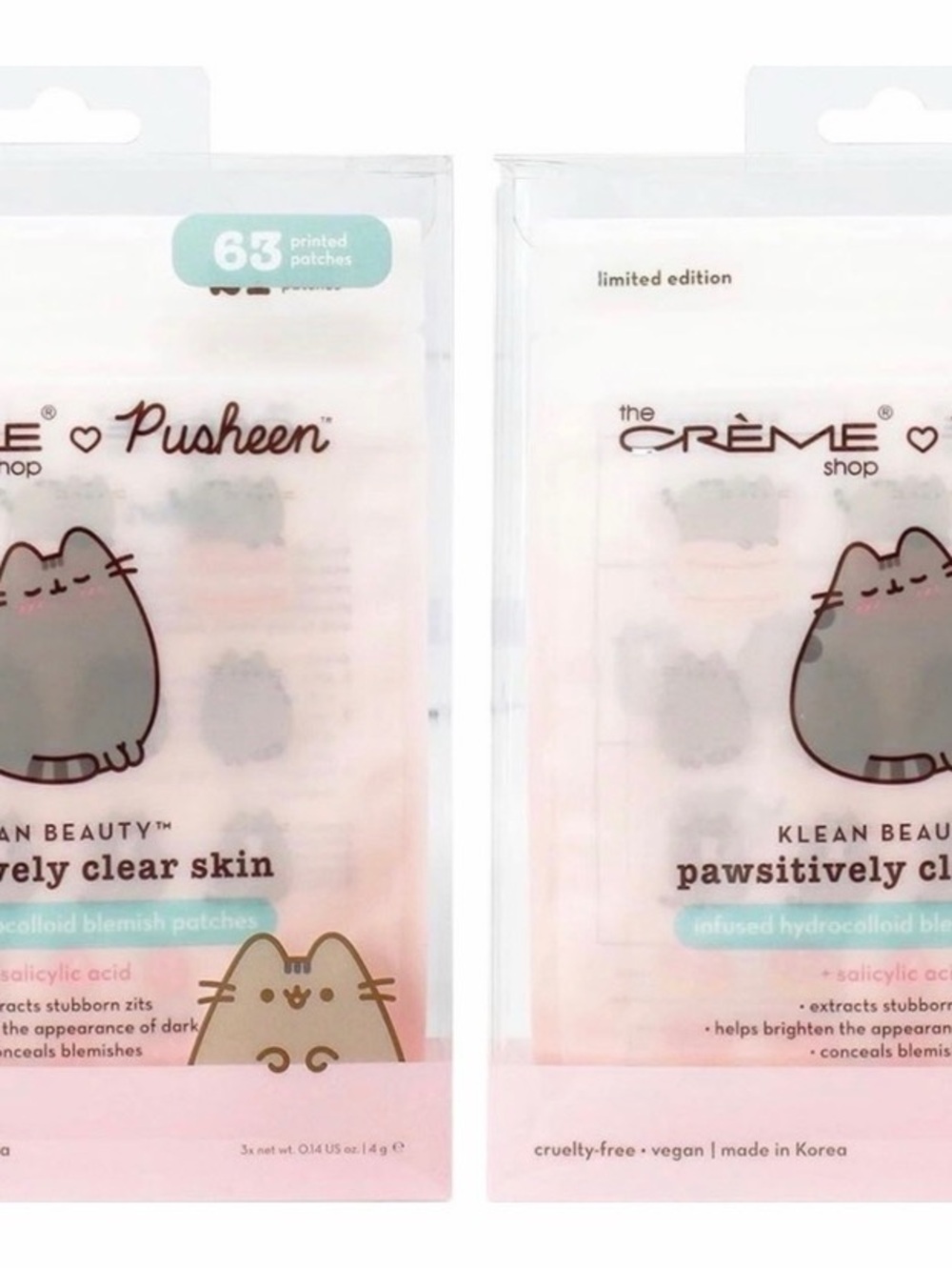 2x Pusheen Acne Patches 126 Ct Total (6 Packs of 21) Hydrocolloid NEW Cute